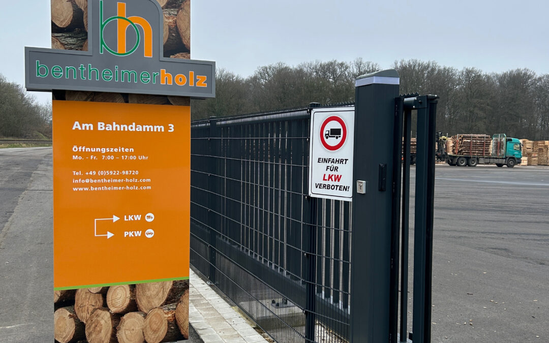 Nieuwe verlichte ingang in Bad Bentheim en Mudau